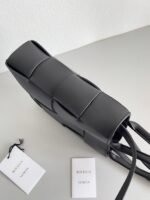 Fake Bottega Veneta Cassette Mini Tote Bag Black - Image 7