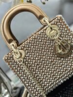 Dior Lady Dior Mini Chain Bag Replica in Square with Strass and Beads - Image 6