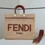 FENDI Sunshine Raffia Tote