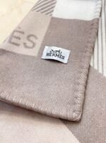 Best replica Hermes H Riviera blanket in beige wool and cashmere - Image 9