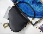 Dior Saddle Bag Fake in Black Grained Calfskin - Image 9