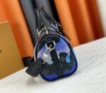 Louis Vuitton Monogram Eclipse Keepall Bandouliere 25 Travel Bag In Blue And Purple Sunrise - Image 3