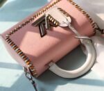 Louis Vuitton Epi Leather Twist MM Bag In Rose Bellerin Pink With Braided Edges Flap - Image 4