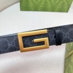 Square G reversible leather belt - Image 9