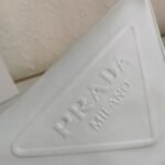 Prada Triangle Shoulder Bag Fake in White - Image 7