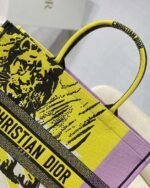 Dior Large Book Tote Bag Faux in Yellow D-Jungle Pop Embroidery - Image 2
