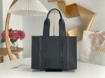 Top Quality Imitation Chloe Woody Medium Tote Bag In Black Calfskin - Image 5