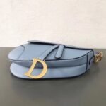 Dior Saddle Bag Knockoff in Sky Blue Grained Calfskin - Image 7
