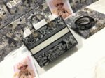 Dior Lady D-Lite Large Bag Fake in Blue Toile de Jouy Reverse Embroidery - Image 2