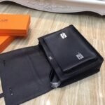 Black Fake Designer Hermes Steve Messenger Bag - Image 8