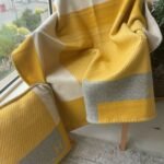 Replica Hermes H Riviera blanket in yellow wool and cashmere - Image 7