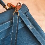 Blue Jean Clemence Replica Hermes Kelly Retourne 32cm Elegant Purse - Image 7