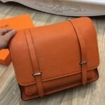Orange Knockoff Hermes Steve Messenger Bag