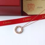 Cartier Love Rose Gold Diamonds Necklace - Image 3
