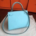 Blue Atoll Epsom Replica Hermes Kelly Sellier 28cm Vibrant Purse - Image 6