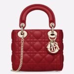 Dior Lady Dior Mini Bag Knockoff in Red