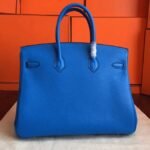 Blue Hydra Fake Designer Hermes Birkin 35cm Bag - Image 4