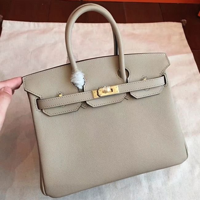 9898B946-B15B-F31B-A13A-B32ED29FAF7D.jpg Top-Tier Grey Hermes Birkin 25cm AAA Replica - Image 1