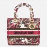 Dior Lady D-Lite Medium Bag Fake in Multicolor Butterfly Embroidery