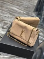 SAINT LAURENT Kate reversible suede and leather shoulder bag - Image 4