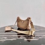 Prada Re-Edition Shoulder Bag Replica in Beige - Image 4