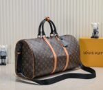 LV Monogram Canvas Keepall Bandouliere 50 With Jacquard Strap - Image 2