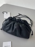 Knockoff Bottega Veneta Mini Pouch with Strap Black - Image 4