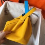 Yellow bicolor luxury copy Hermes Picotin Lock 18cm handbag - Image 4