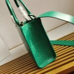 Prada Symbole Small Bag Knockoff with Topstitching in Green - Image 7