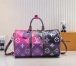LV Spring 2022 Keepall 45 Travel Bag In Midnight Fuchsia