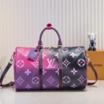 LV Spring 2022 Keepall 45 Travel Bag In Midnight Fuchsia