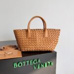 Top Quality Replica Bottega Veneta Cabat Mini Bag In Caramel Intrecciato Lambskin - Image 6