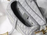 Dior Saddle Bag Knockoff in Grey Dior Oblique Embroidery - Image 8