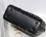 Dior Lady Dior Mini Bag in Black Calfskin with Diamond Motif - Image 8