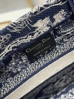 Dior Small Book Tote Bag Knockoff in Blue Toile de Jouy Reverse Embroidery - Image 5