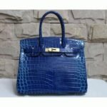 Electric Blue Hermes Birkin 30cm Top-Grade Replica Purse