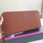 Brown Luxury Replica Hermes Wallet Azap Zipped