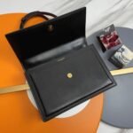 Knockoff Saint Laurent Sunset Medium Top Handle Bag Black Calfskin - Image 9