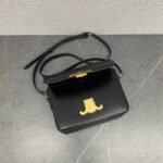Top Quality Knockoff Celine Triomphe Teen Bag In Black - Image 11