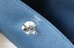 Replica Hermes Lindy Mini handbag in blue agate - Image 3