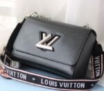Louis Vuitton Monogram Empreinte Bold Printed Pattern Twist MM Bag In Black - Image 3