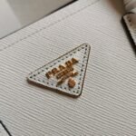 White Prada Double Medium Tote Bag Knockoff - Image 10