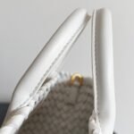 Top Quality Replica Bottega Veneta Cabat Mini Bag In White Intrecciato Lambskin - Image 6