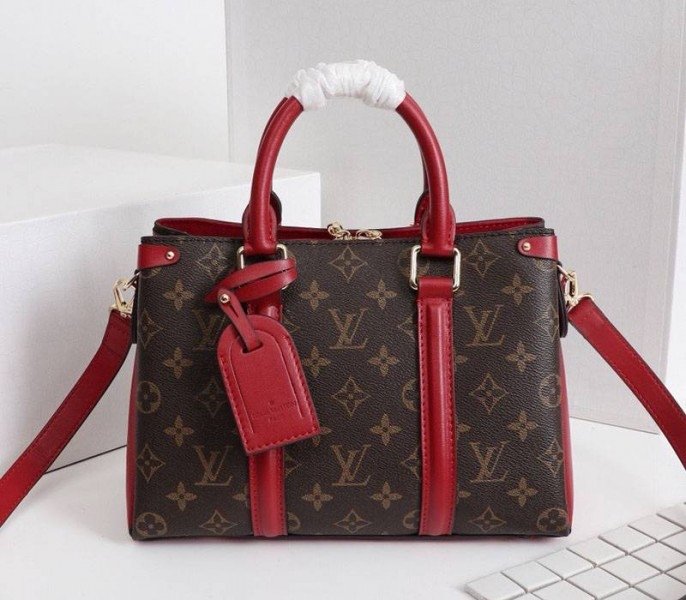 9C0915AC-6C46-CF8C-BBC8-F0D5FB7F6396.jpg Louis Vuitton Monogram Canvas Soufflot BB Bag In Cerise Red - Image 1