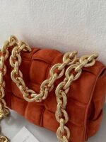 Top Quality Faux Bottega Veneta Chain Cassette Bag In Maple - Image 5