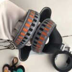 Blue braided handles fake luxury Hermes Lin Picotin Lock 22cm handbag - Image 3