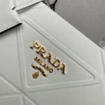 Prada Symbole Small Bag Replica with Topstitching in White - Image 7