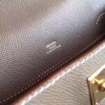 Etoupe Epsom Top Replica Hermes Kelly Pochette Mini Handbag - Image 2