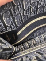 Dior Mini Book Tote Bag Imitation in Blue Velvet Oblique Embroidered - Image 7