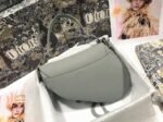 Dior Saddle Bag Faux in Grey Ultramatte Calfskin - Image 8